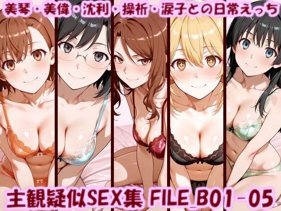 主観疑似SEX集 FILE_B01-05 美琴・美偉・沈利・操祈・涙子との日常えっち❤美乳淫【イラスト・CG集】