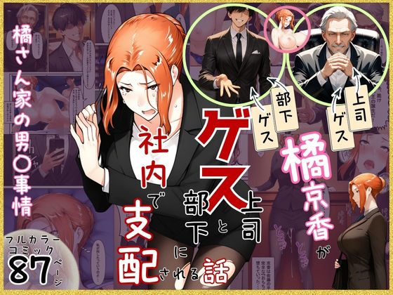 橘京香がゲス上司とゲス部下に社内で支配される話❤ぶるーしゃとー【クンニ】