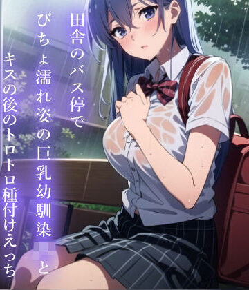 【期間限定110円】田舎のバス停でびちょ濡れ姿の巨乳幼馴染JKとキスの後のトロトロ種付けえっち〜大人のカラダに成長した彼女とぼくのなつやすみ〜【JKギルティ?❤クンニ】評価3.33