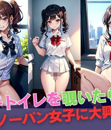 女子トイレを覗いたら…ノーパン女子に大興奮！【お買い得AIラボ❤辱め】評価1.00