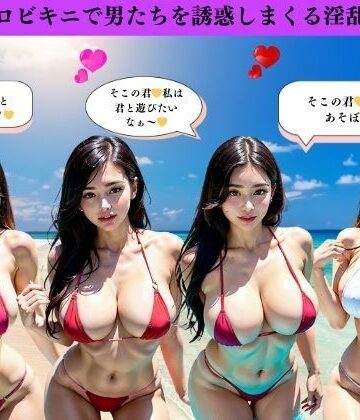 超マイクロビキニで男たちを誘惑しまくる淫乱美女たち【Fサークル❤ファンタジー】