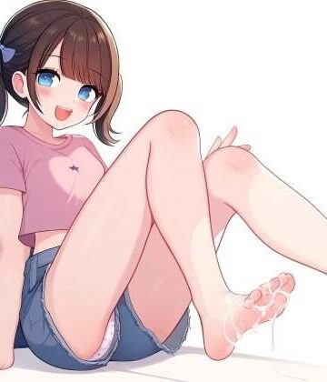 膨らみかけJ〇1の足裏にぶっかけ〜ういのパンツ見ながら早くシコってよ〜【晴耕雨読❤処女】