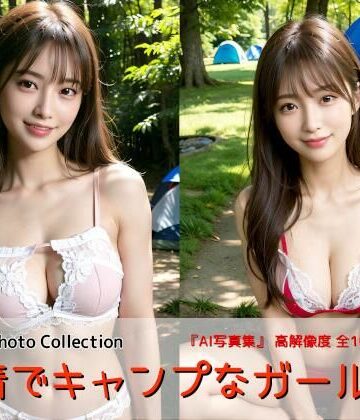 下着でキャンプなガールズ【AIれんず❤痴女】