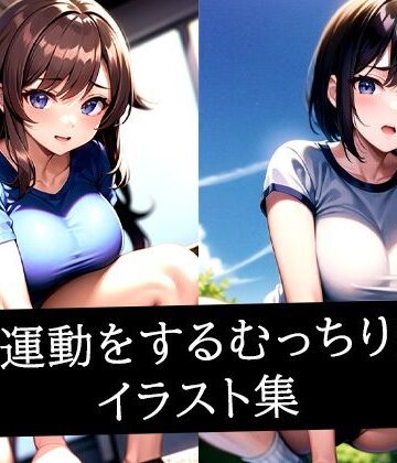 準備運動をするむっちり美女イラスト集【ぽんぽこ❤イラスト・CG集】評価5.00