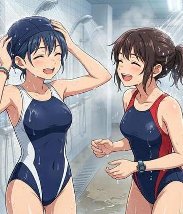 水泳部女子の裸を目撃！シャワールームでのハプニング【CMNFリアリズム❤辱め】評価4.00