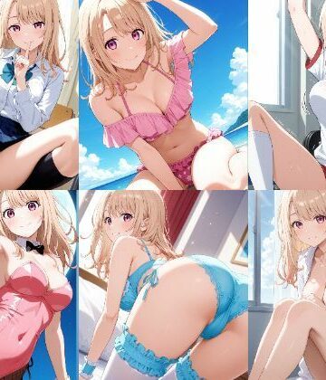 「黒岩メダカに私の可愛いが通じない」川井モナ セクシー写真集4（全500枚）【人の海❤イラスト・CG集】