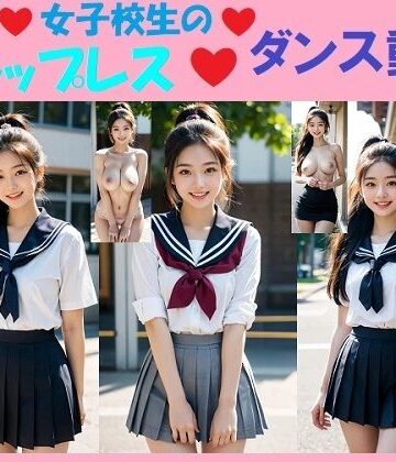 実写系女子校生のトップレスダンス動画2【浜辺 竜❤動画・アニメーション】