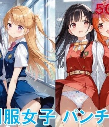 制服女子の風チラ4【D.P.H.❤イラスト・CG集】評価5.00