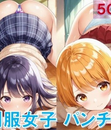 制服女子のお尻突き上げパンチラ【D.P.H.❤イラスト・CG集】評価5.00