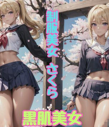 黒肌女子校生×桜【JKmaster❤イラスト・CG集】