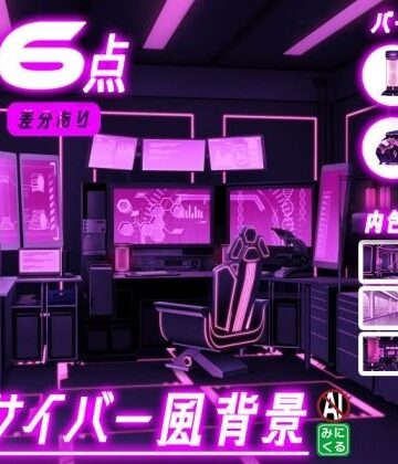 みにくる背景CG素材集『未来編』part02-Pink×Black-B【背景専門店みにくる❤全年齢向け】