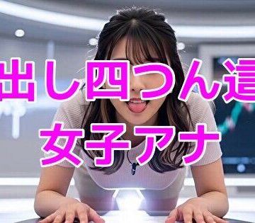 舌出し四つん這い女子アナ【ノーマルアブノーマル❤動画・アニメーション】