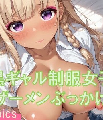 黒ギャル制服女子にザーメンぶっかけ【TKB4545❤イラスト・CG集】