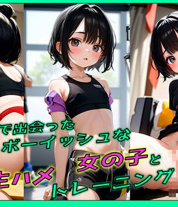 ジムで出会ったボーイッシュな女の子と生ハメトレーニング【ダンゴウオ❤スレンダー】