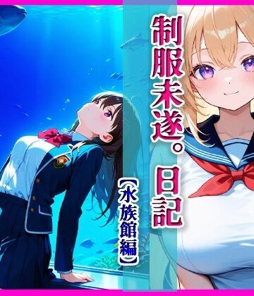 制服未遂。日記【水族館編】──蒼い光に浮かぶ横顔。【制服未遂。❤イラスト・CG集】