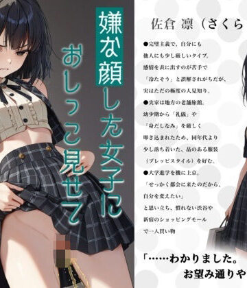 嫌な顔した女子におしっこ見せてもらいたい2【嫌がり屋❤ギャル】