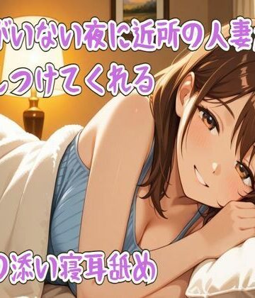 【ASMR】旦那がいない夜に近所の人妻が寝かしつけてくれる〜秘密の添い寝耳舐め〜【せみなっつ❤全年齢向け】