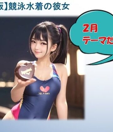 【動画版】競泳水着の彼女【2月】【AIグラビア】【バスターデュエル❤動画・アニメーション】