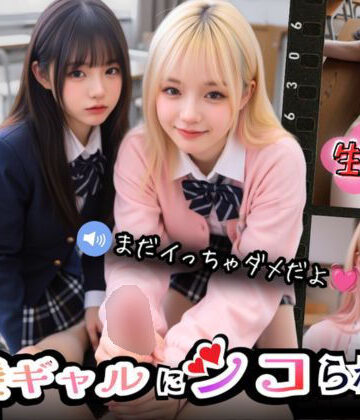 【実写系Hゲーム】好きな娘の前で金髪ギャルにシコられる！射精限界おち●ぽ焦らし我慢【Angelsgarden❤制服】評価3.86