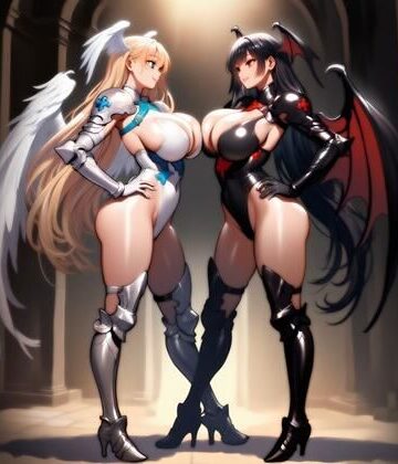 天使VS悪魔 天魔キャットファイト【新人M❤ファンタジー】