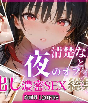 清楚な新人と夜のオフィスで中出し濃密SEX【総集編】【RinoRino❤OL】