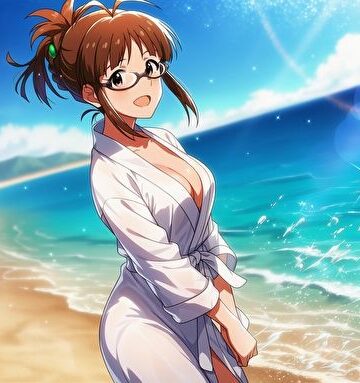 プライベートビーチ 秋○律子【偶像館❤巨乳】