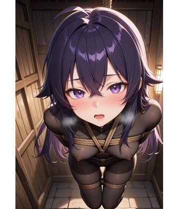 緊縛されてる女の子が身動きできずに吊るされてるやつ 1【ゑんじに屋❤拘束】