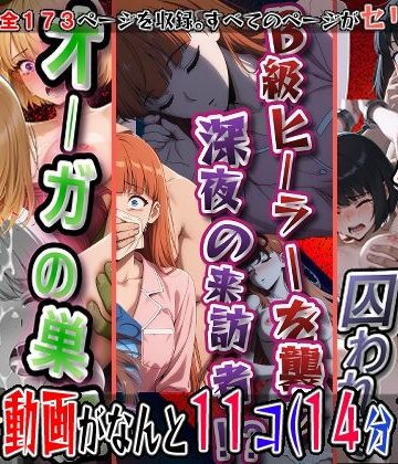 オーガの巣窟、狩られるハンター！！（向〇雫）＆B級ヒーラーを襲う、深夜の来訪者！！（観〇絵里）＆閉ざされたゲートに囚われて（朝〇奈りん）の3冊セット※静止画173枚、動画11個（14分18秒）静止画セリフ入り、動画は声、効果音入り【エレガントビジョン❤動画・アニメーション】