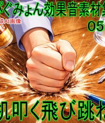 ぴぐみょん効果音素材集058机叩く飛び跳ね【ぴぐみょんスタジオ❤ギャグ・コメディ】