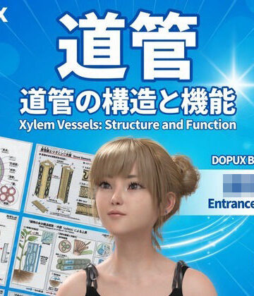 【▲20】一ノ瀬廻里 大学に進学し強豪予備校『DOPUX（ドピュックス』で生物I，IIを教える名物講師に！（Vol.029:道管）【Libido-Labo❤3DCG】