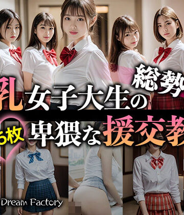 総勢8人！美乳女子大生の卑猥な援交教育【DTS dream factory❤制服】評価5.00