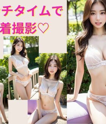 ランチタイムで下着撮影？【AIプロデューサー❤野外・露出】