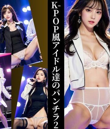 K-POP風アイドルのパンチラ 2【AIプロデューサー❤ミニスカ】