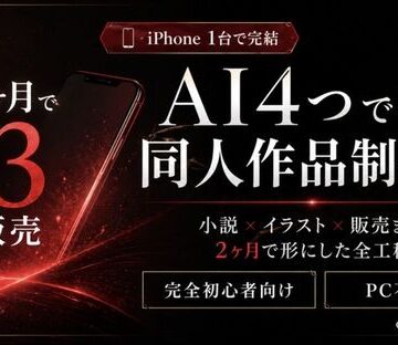 【iPhone1台で完結】AI4つを使い分ける同人作品制作術｜小説×イラスト×販売まで2ヶ月で形にした全工程【クリ10❤男性向け】