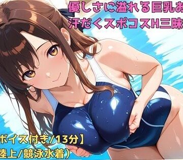 【AIフルアニメ13分】優しさに溢れる巨乳お姉さんと汗だくスポコスH三昧！［テニス・陸上・競泳水着］【ボイス有】【AIクラフトガレージ❤動画・アニメーション】