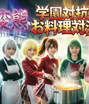 裸にエプロン 学園対抗変態お料理対決【AI IMEKURI❤3DCG】
