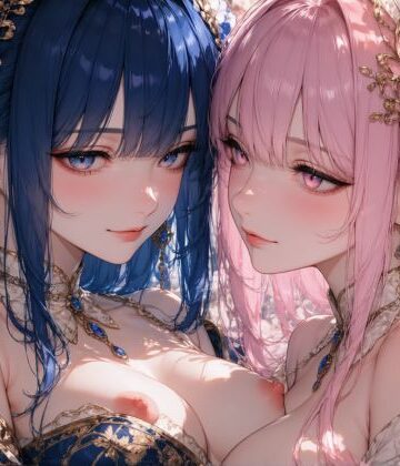 【500枚・4K超高画質】寄り添う二人の艶やかな美少女たちと極彩色の花ざかりに溺れる極上のイラスト集【3840×2160px・PNG・横長】圧倒的情報量・最高峰の描き込みでおくる耽美なプレミアム保存版【AI創造美女❤巨乳】